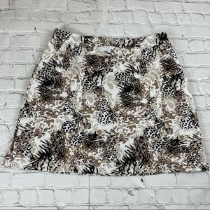 Allyson Whitmore Black/Brown/Tan/White Animal Print Golf Skort Sz 10